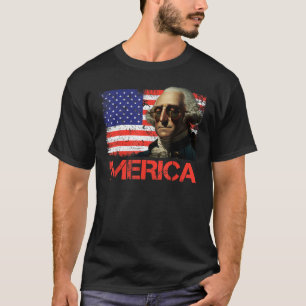 T-shirt Merica George Washington Fête de l'Indépendance US