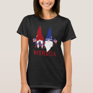 T-shirt Merica Gnomes Gnomes Usa Independence Day 4 of