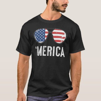 T-shirt Merica Lunettes de soleil 4 juillet Enfants Garçon