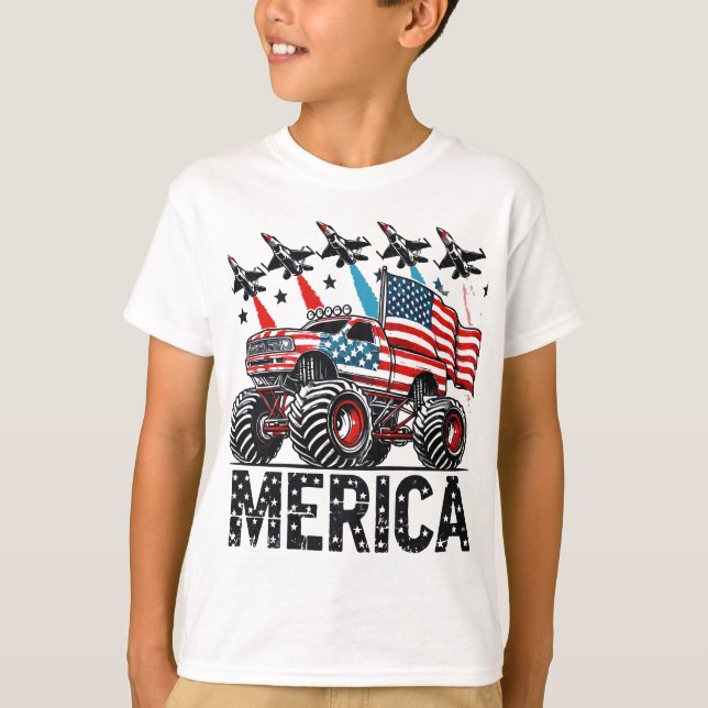 T-shirt Merica Monster Truck (Devant)