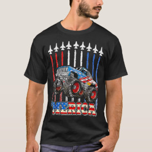 T-shirt Merica Monster Truck Drapeau américain patriotique