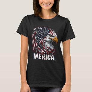 T-shirt Merica USA Drapeau américain Patriotique 4 juillet