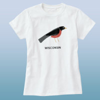 Merle américain Art Wisconsin Texte personnalisé