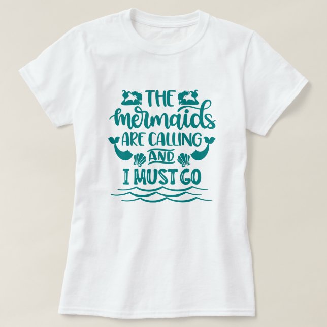 T-shirt Mermaid Beach | Les sirènes appellent (Design devant)