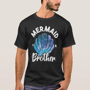 T-shirt Mermaid Brother Seashell Family Mermaid Squad Birt