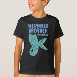 T-shirt Mermaid Brother Wave Tail Jouer Conception de text