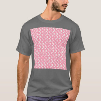 T-shirt Mermaid Cou Gaiter Cou rose et blanc Sirène Cou G