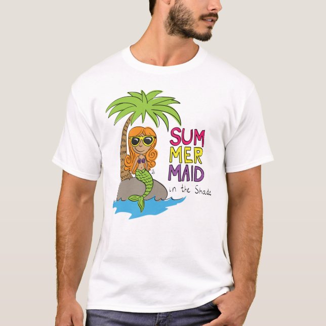 T-shirt Mermaid Cute Kids (Devant)