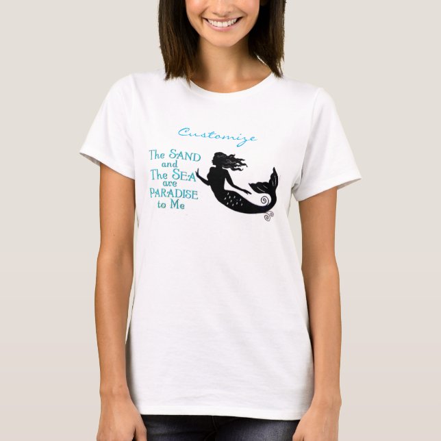 T-shirt Mermaid de plage de sable et de mer Thunder_Cove (Devant)