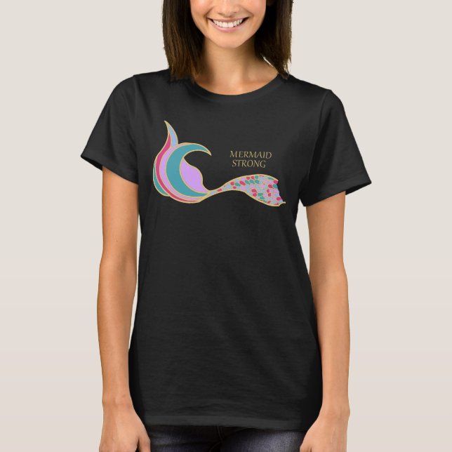 T-shirt Mermaid Forte Queue de sirène foncée (Devant)