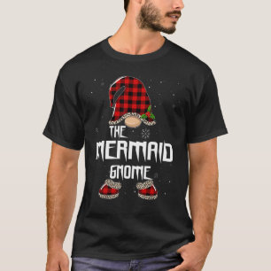 T-shirt Mermaid Gnomo Buffalo Plaid Matching Family Christ