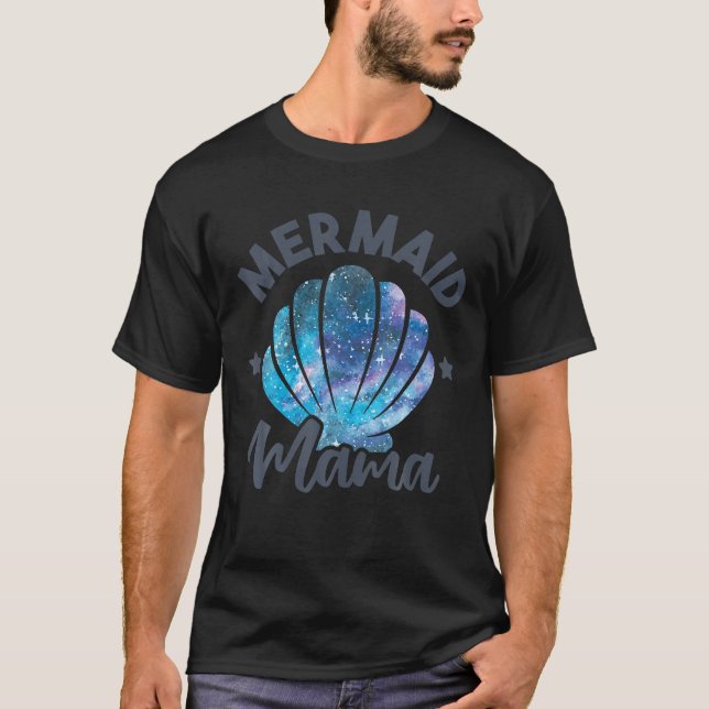 T-shirt Mermaid Mama Seashell Correspondant Escadron de Si (Devant)