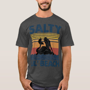 T-shirt Mermaid Salty Lil' Beach Vintage Funny
