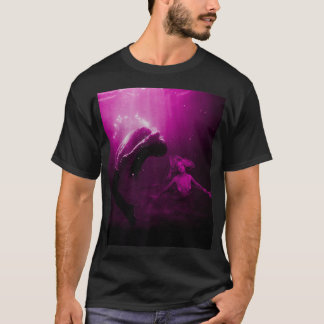 T-shirt Mermaid sauve une victime de noyade à Fuchsia rose