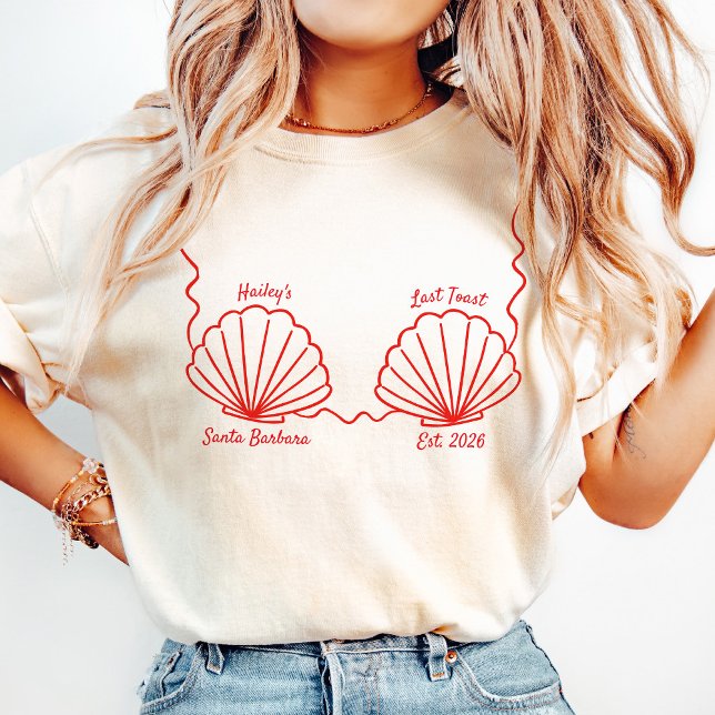 T-shirt Mermaid Seashell Dernier Toast Bachelorette (Mermaid Seashell Last Toast Bachelorette )