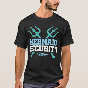T-shirt Mermaid Security Merman Mens Garçons Nager Merdad