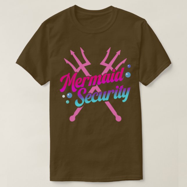 T-shirt Mermaid Security Ocean Party for Women and Girls (Design devant)