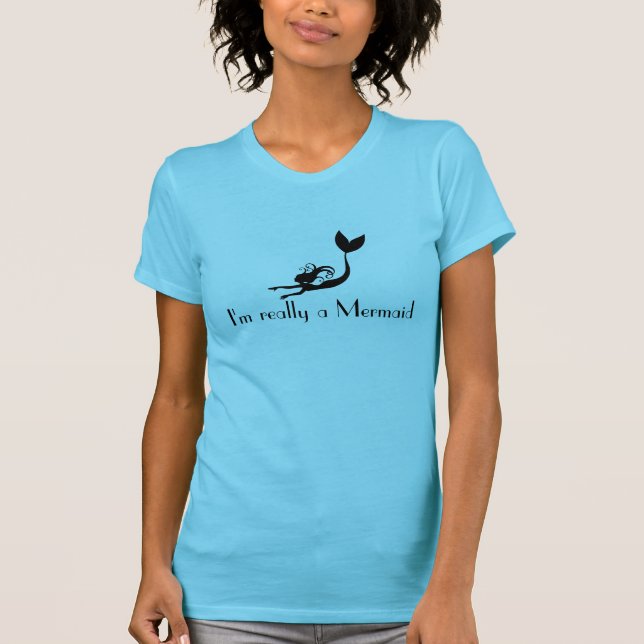 T-shirt Mermaid Shirt — Je suis vraiment une Sirène (Devant)
