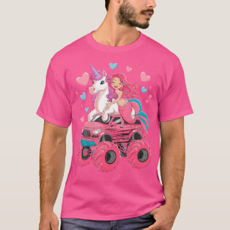 T-shirt Mermaid Unicorn Monster Camion Anniversaire Fête M