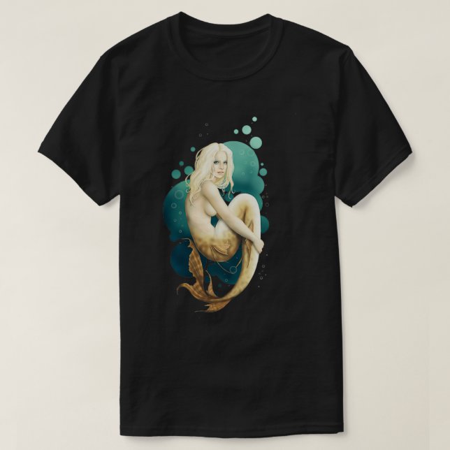 T-shirt Mermaid vert de la mer (Design devant)