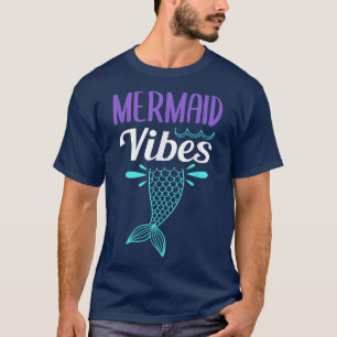 T-shirt Mermaid Vibes femmes mignonnes Fille Sirène Costum
