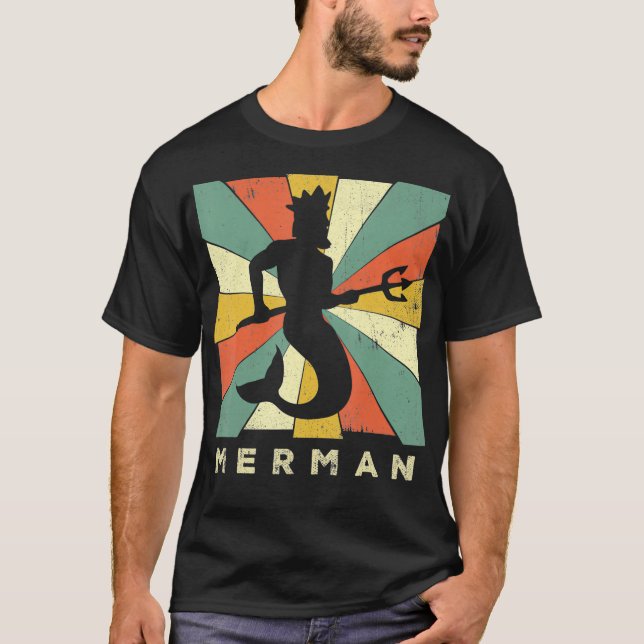 T-shirt Merman Lover Style rétro Vintage  (Devant)
