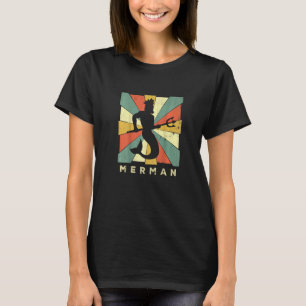 T-shirt Merman Vintage Retro Style J'aime Mermen