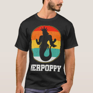 T-shirt Merpopo Sécurité Merman Mermaid Grandpa Fish Gran