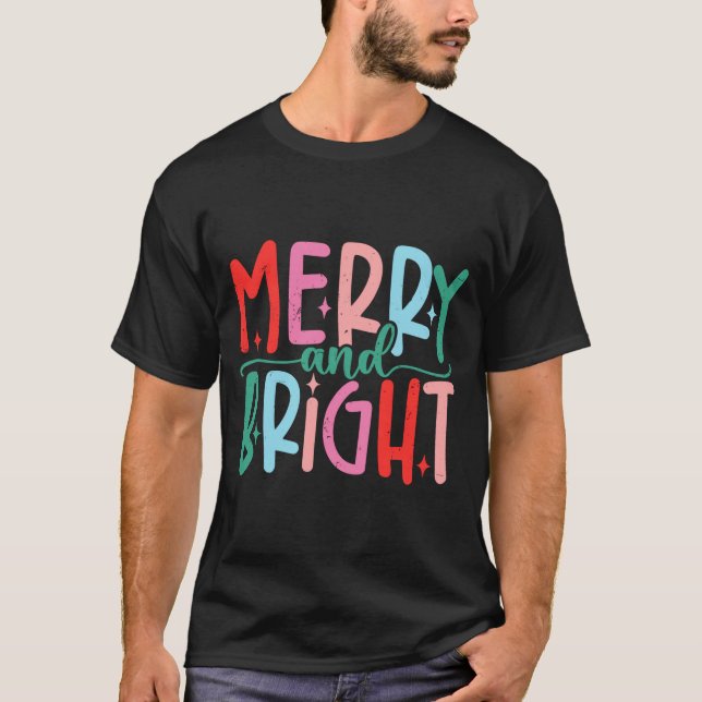 T-shirt Merry &amp; Bright Moody &amp; Uptight Matching Co (Devant)