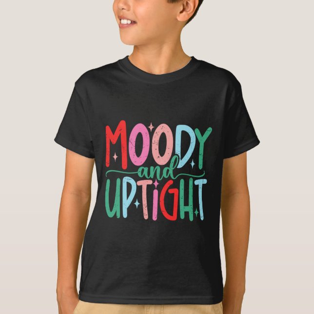 T-shirt Merry &amp; Bright Moody &amp; Uptight Matching Co (Devant)