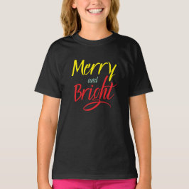 T-Shirt : Merry and Bright (black)