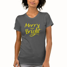 T-Shirt: Merry and Bright (grau)