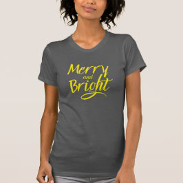 T-Shirt: Merry and Bright (grau) T-Shirt