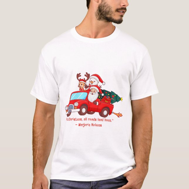 T-shirt Merry & Bright : La Chemise de l'Esprit de Noël (Devant)