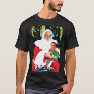 T-shirt Merry Cagemas Santa Knee Nicolas Cage Christmas
