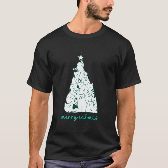 T-shirt Merry Catmas Cat Merry Catmas (Devant)
