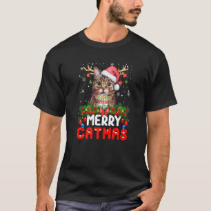 T-shirt Merry Catmas Chat de Noël Pyjama X mas Swea laid
