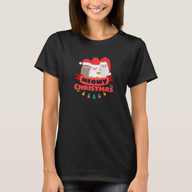 T-shirt Merry Catmas Christmas Cats Xmas Holiday   (Devant)
