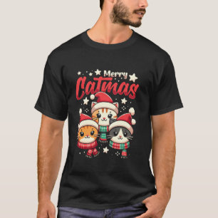 T-shirt Merry Catmas Funny Chat Maman Chat Papa Chat de No
