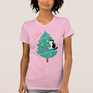 T-shirt Merry Catmas - Une escalade de Noël Purr-fect