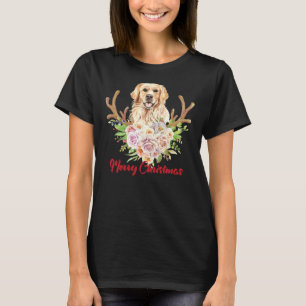T-shirt Merry Christmas And Golden Retriever Dog Christmas