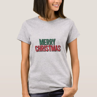 T-shirt Merry Christmas - Classic Red & White Tee