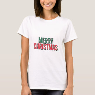T-shirt Merry Christmas - Classic Red & White Tee