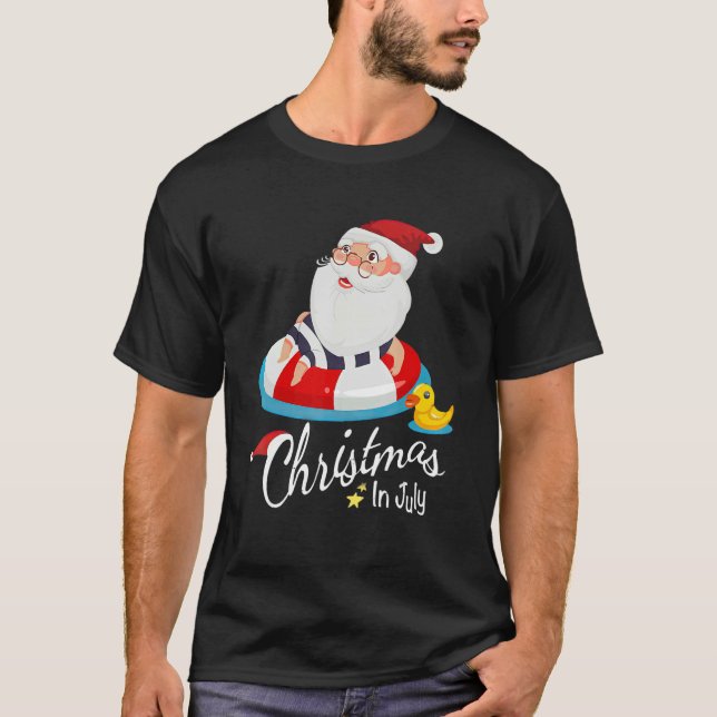 T-shirt Merry christmas in July (Devant)