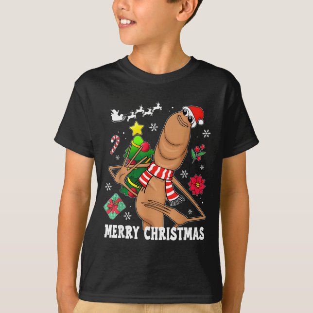 T-shirt Merry Christmas Marcus The Worm Funny Unhinged Mem (Devant)