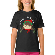 Merry Christmas tree gift girl 
