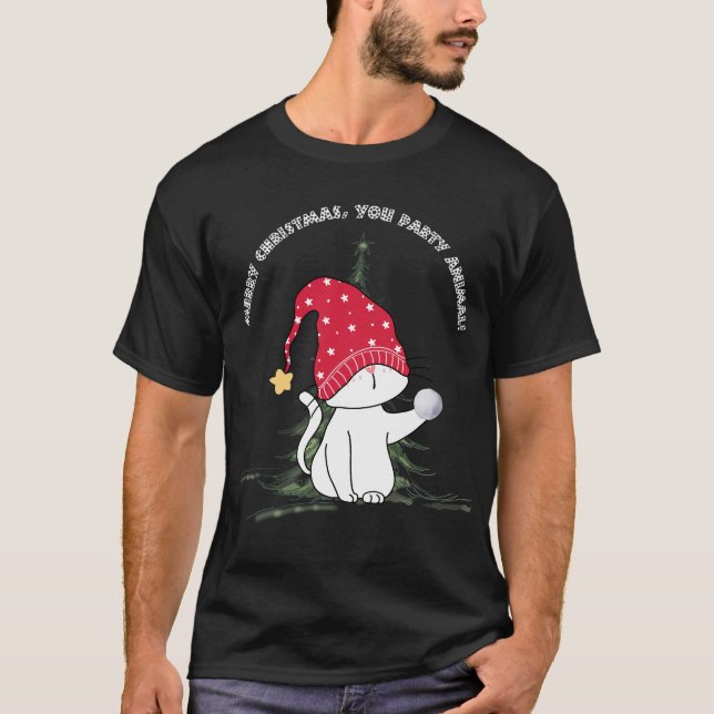 T-shirt Merry Christmas, You Party Animal ! (Devant)