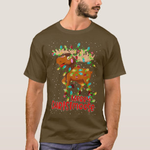 T-shirt Merry Christmoose Funny Christmas Moose Xmas Tree