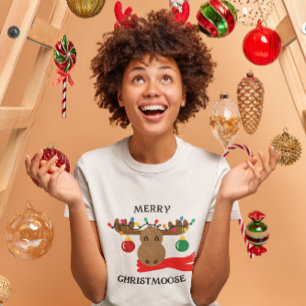 T-shirt Merry Christmoose Funny Noël