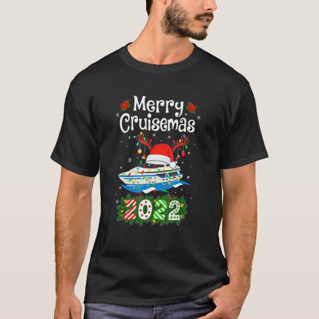 T-shirt Merry Cruisemas 2022 Christmas Santa Reindeer Crui (Devant)